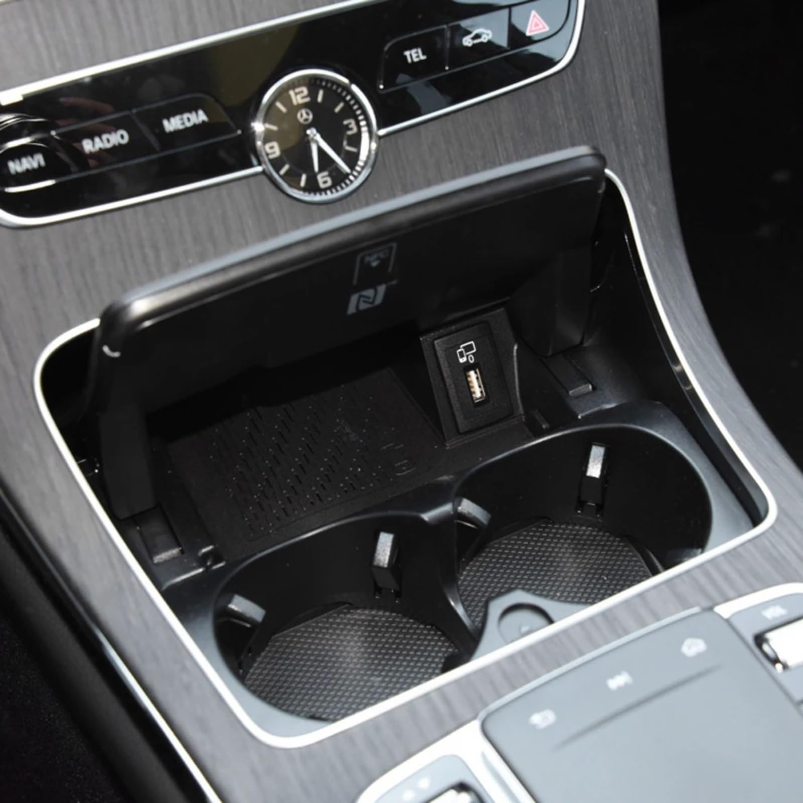Centrale Consolle Portabevande Custodia Per Inserto Portabicchieri Per Console Centrale Anteriore Per Auto 2056800691 Compatibile Con Benz W205 Class C W447 Class V 2016-2021