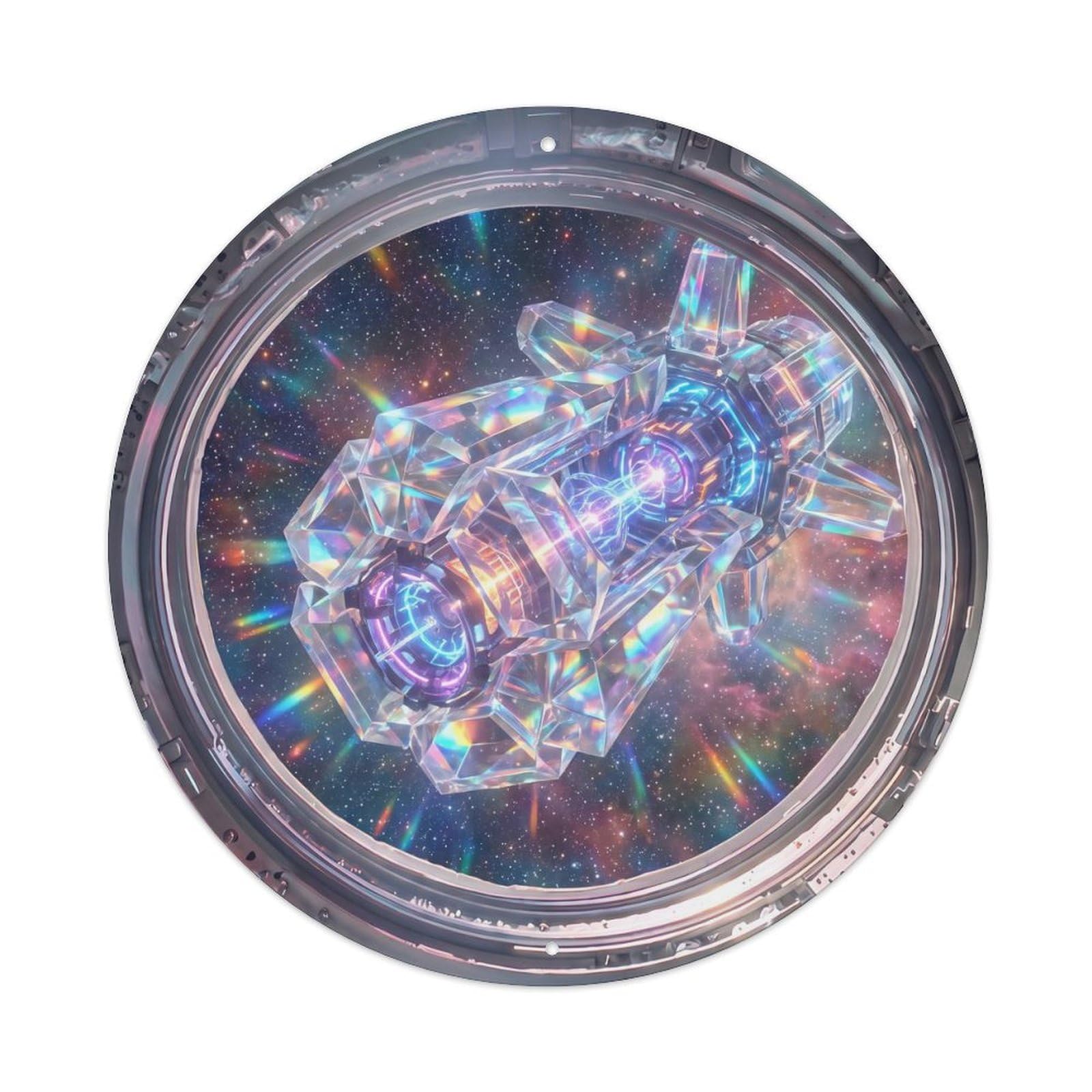 Crystal Ship from Space Station Porthole Metal Tin Sign