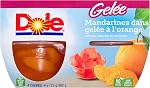 Dole Fruit Bowls Mandarin Oranges in Orange Gel, Healthy School Snacks, 123g, 24 Cups