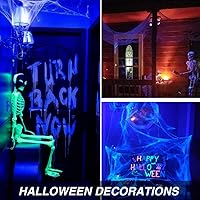 Vista 1 de Bombillas LED negras, base E26 de 12 W (110 V - 240 V), bombilla negra UV, brilla en la oscuridad, luces negras para fiesta brillante, póster