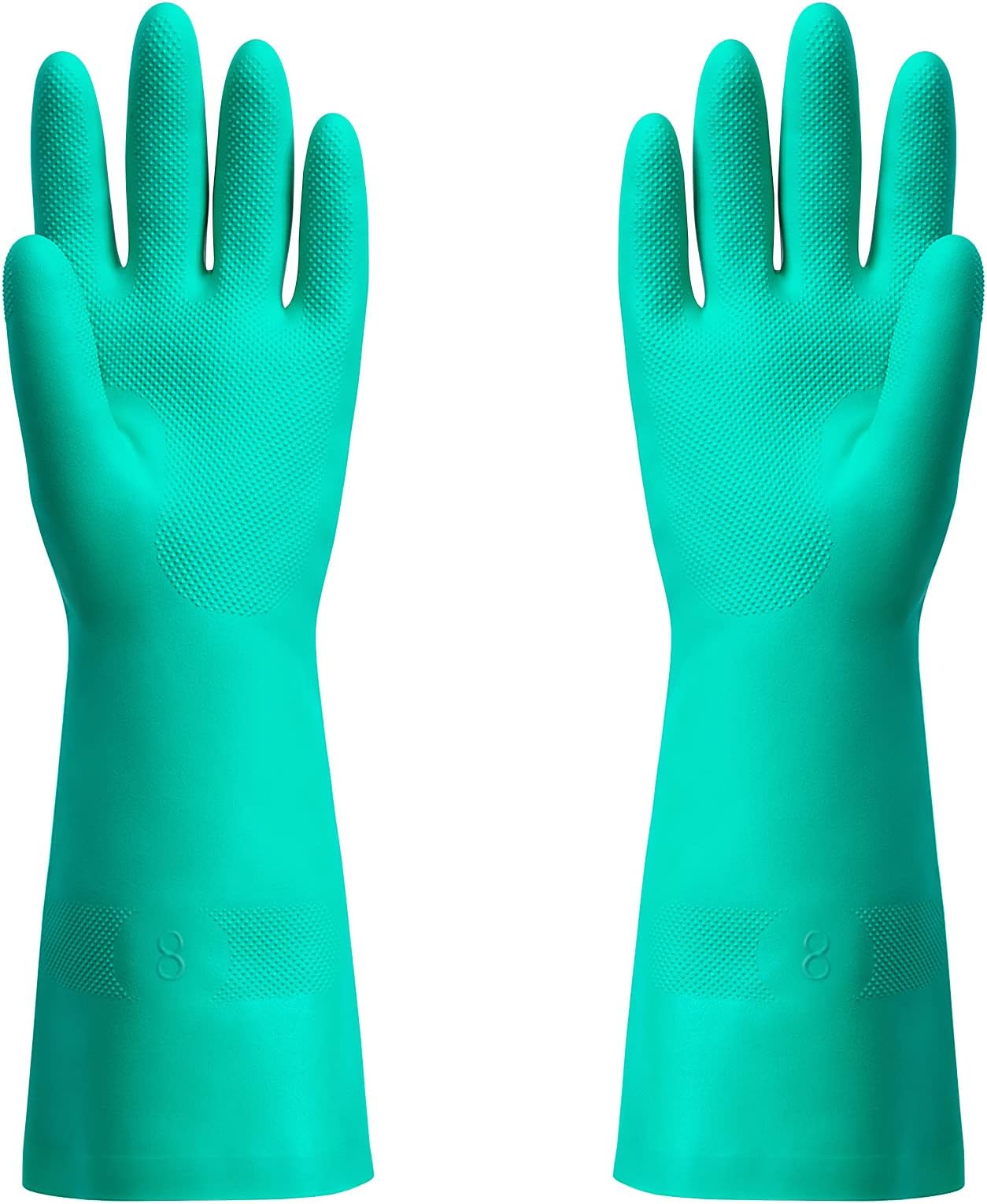 ThxToms Chemical Resistant Nitrile Gloves, Resist Household Acid, Alkali, Solvent and Oil, Latex Rubber Free, 1 Pair Medium