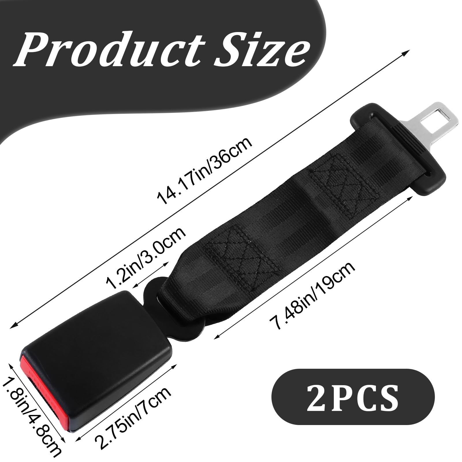 2 accessori per auto 14,57 IN/37 cm, accessori per auto universali, parti auto adatte per la maggior parte dei veicoli