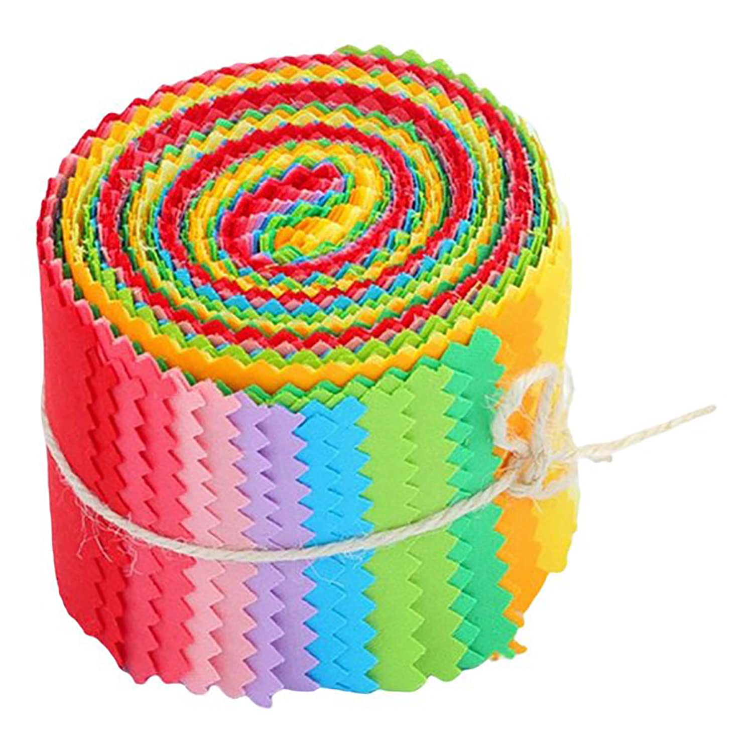 CraftsFabrics 20pcs 2.36 x 39.37'' 100% Cotton Pre-Cut Jelly Rolls Strips Fabric for Quilting, Scrapbooking, Sewing, Arts & Crafts, Patchwork, Collage) (Multi), Precut Jelly Rolls