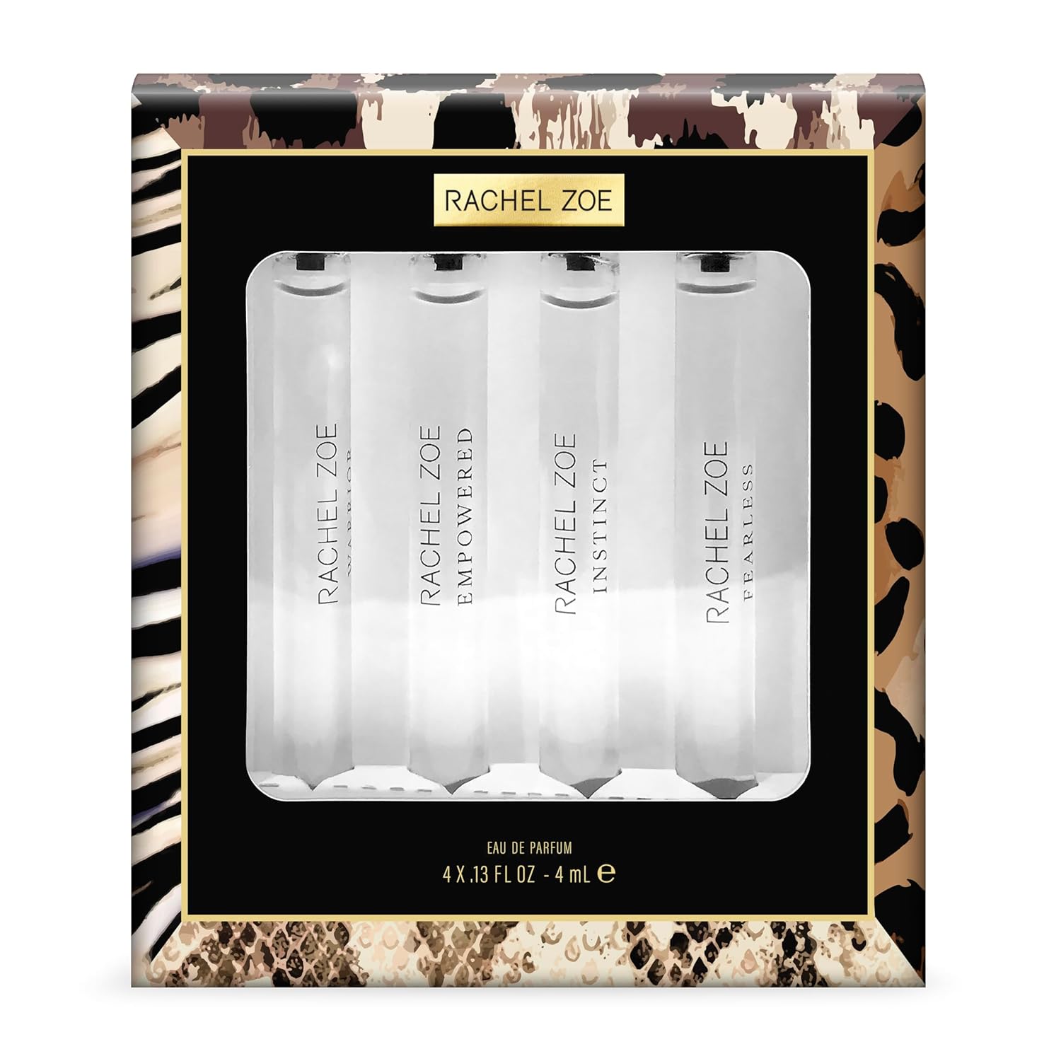 Rachel Zoe Perfume Gift Set - Travel Size Perfume, Eau de Parfum for Women - Collection of Four Unique Fragrances - Ideal Gift Set for Women - 4 pc