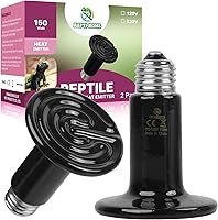 Vista 9 de Emisor de calor de cerámica de 100 W (paquete de 2), bombillas de lámpara de calor para reptiles, calentador de cerámica para anfibios, criadores