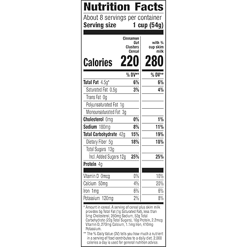 Miniatura 9 de Cascadian Farm Cereal orgánico de avena con canela en racimos de desayuno, hecho con grano entero, sin OMG, 15 onzas