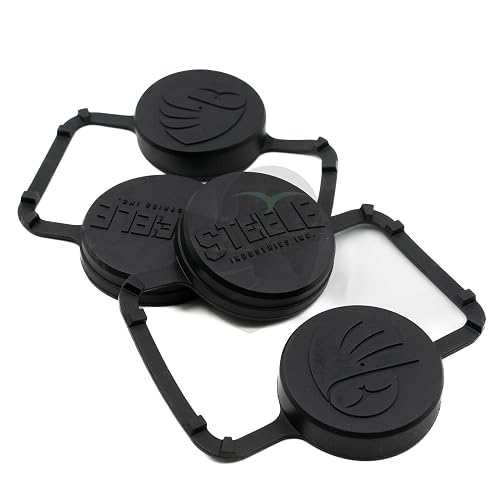 Steele Industries BNVD Night Vision Bikini Cover | Lens Protection Covers for PVS-14 Style Optics | Tethered Rubber Lens Caps | Injection Molded Rubber