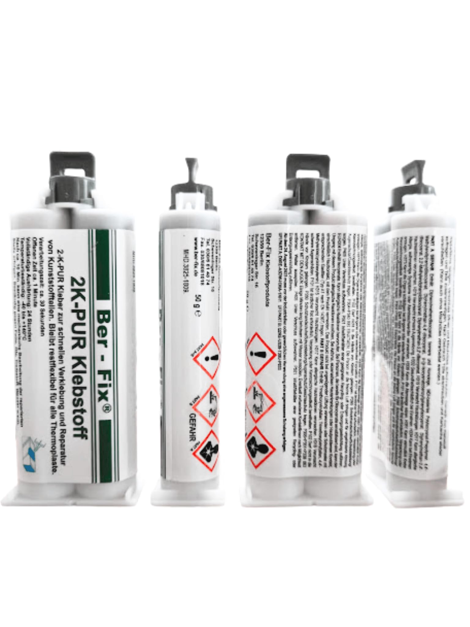 Ber-Fix 2K PU Kleber schwarz – Kunststoffkleber (50g) | 2K PUR Kunststoffkleber schwarz; für technische Reparaturen und passende Materialien; Lieferumfang/Inhalt: 50g