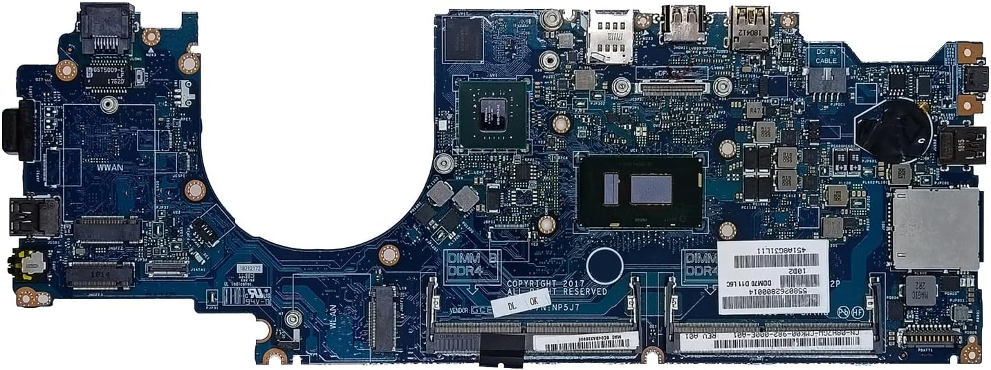 Replacement for Dell Latitude 5490 Motherboard DDM70 LA-F402P Mainboard i7-8650U Processor 940MX 2GB 08H7GW 8H7GW