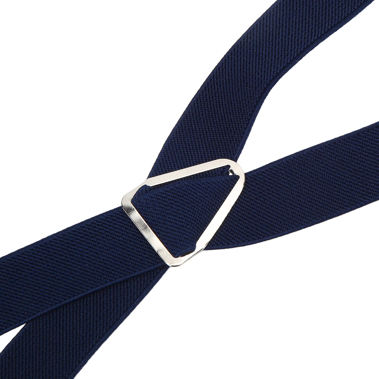 Stretchable 2.5x110cm Pants, Mens Suspenders Adjustable 1.0x43.3in BracesMens Heavy Duty Comfortable Fit 4 Metal Buckles for AdultBlack X Back W Prom Men's Accessories (Navy Blue)