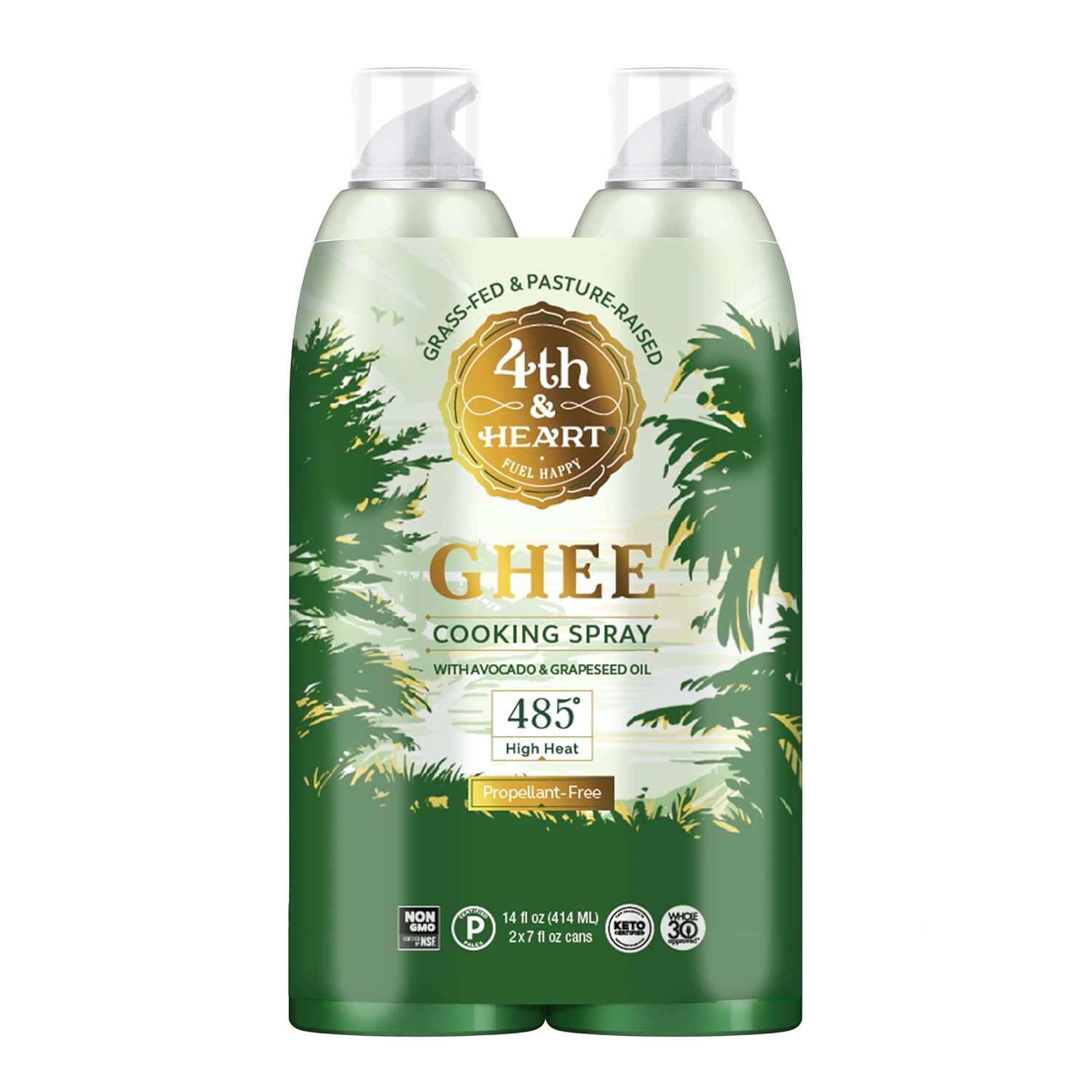 4th & Heart Original Ghee Oil Cooking Spray, 7 Ounce, 2