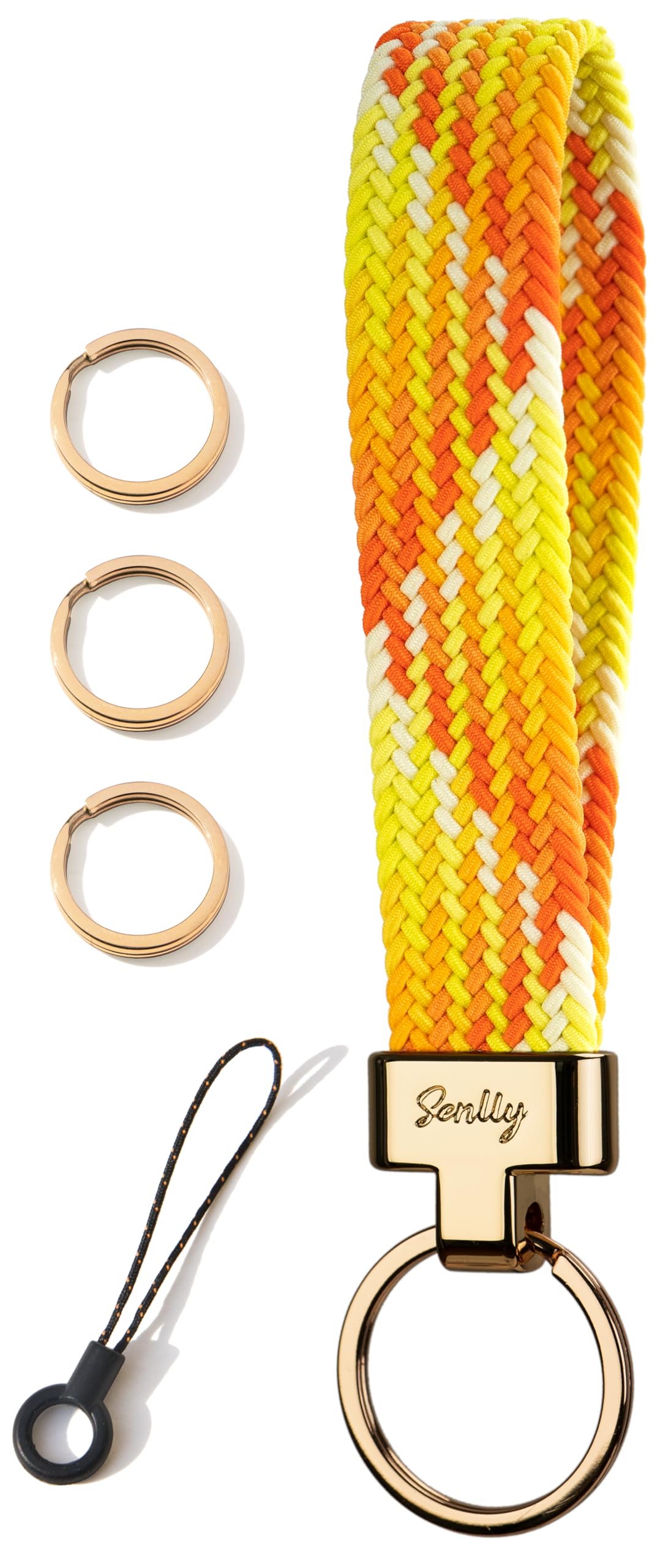 SENLLY Wristlet Lanyard, Stretchy Keychain Holder, Original Elastic Anti-Drop Design Keyring