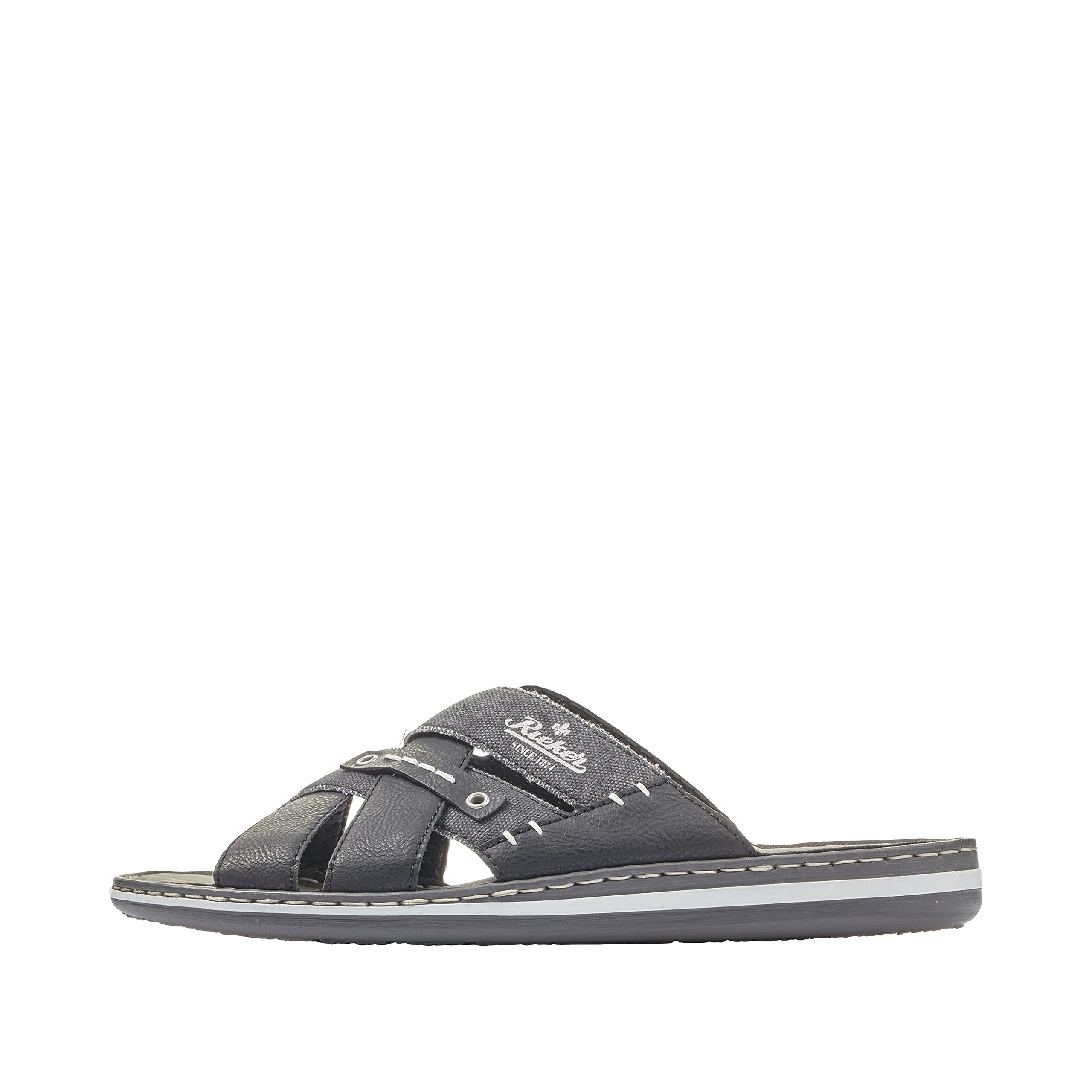Rieker 25199-43 Herren Pantolette Synthetik grau