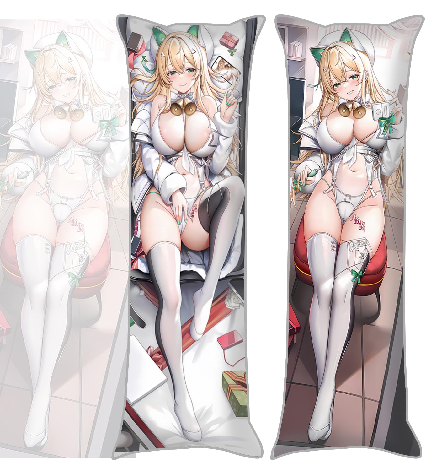 Dakimakura Anime NIKKE Hugging Body Pillow Case, 19""x59"" Throw Pillow Cover, Double-Sided Print Bedding Decorative Pillowcase (Ruffie), RX02M