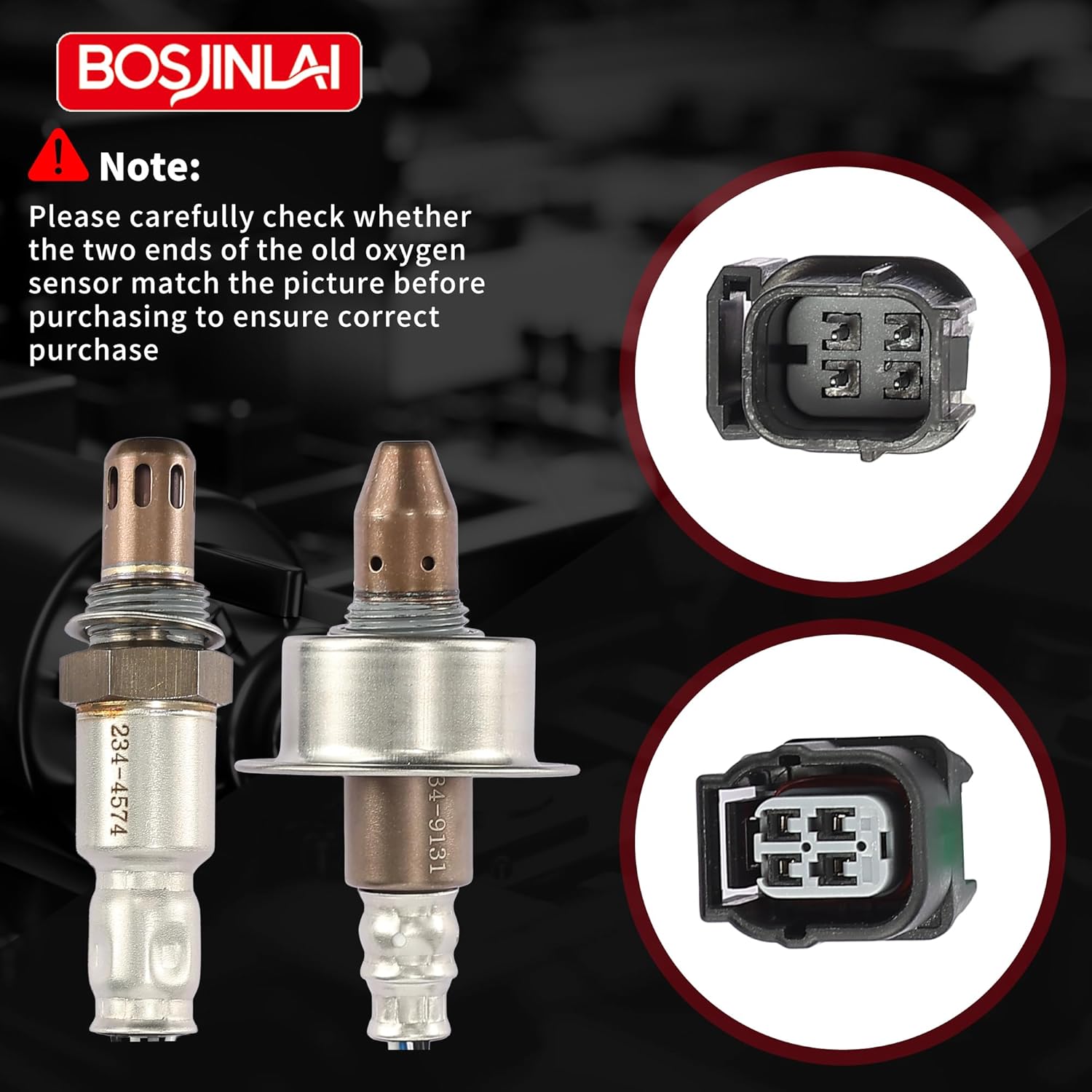 O2 Oxygen Sensor Upstream Downstream for Acura ILX 2.4L 2016-2020, TLX 2.4 L4 2015-2020, for Honda Accord 2.4L L4 2013-2017 2Pcs