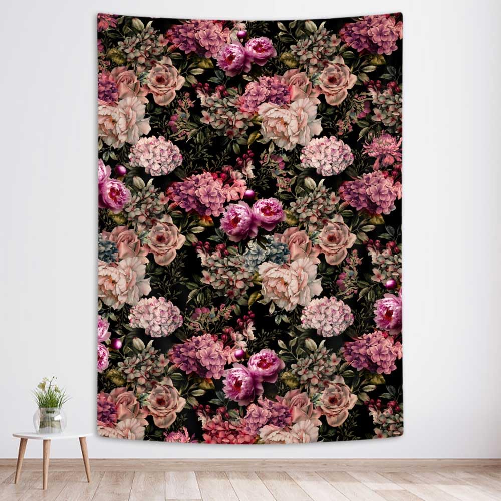 SAOLUIS Floral Tapestry, Boho Floral Wall Hanging For Bedroom Living Room Dorm Decor, 40x60 Inch