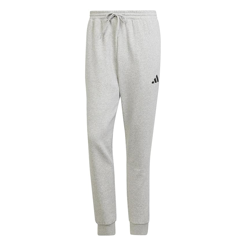 adidas Uomo Essentials FEELCOZY Fleece Pant, Medium Grey Heather/Black, M
