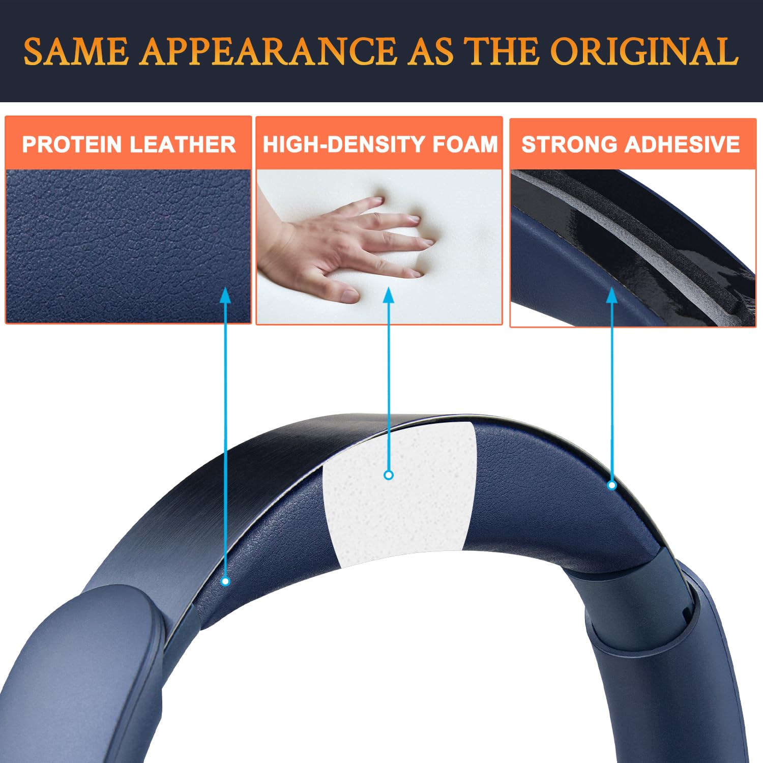SOULWIT Housse de Bandeau pour Anker Soundcore Space Q45 Casque, Pièce de Rechange Headband pour Réparation