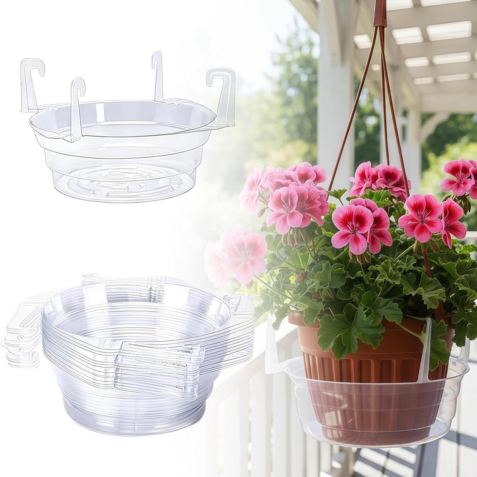 Pflanzen Wasserauffangschale 15 Stück Runde Transparente Körbe Mit Haken