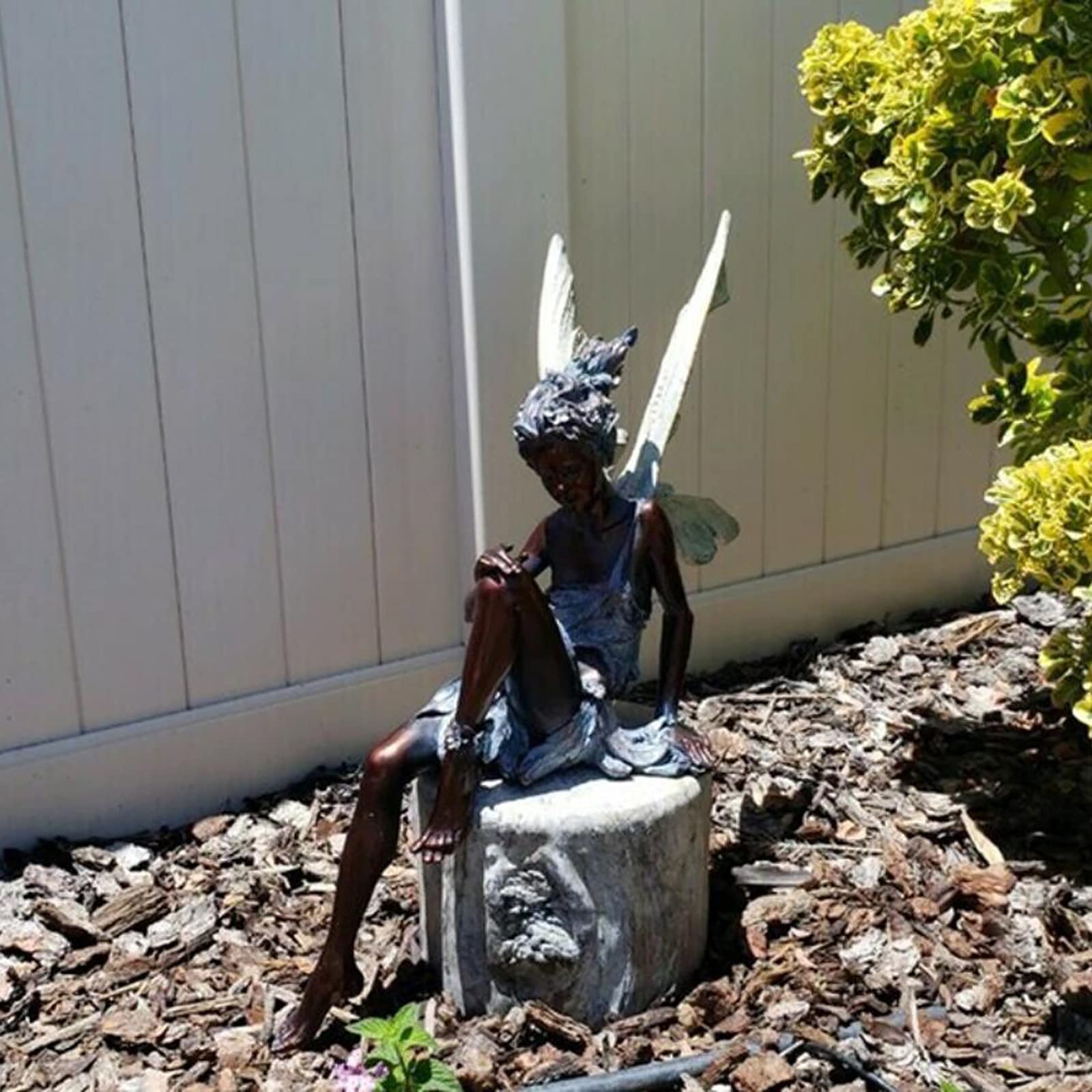 Statua Fata Su Lumaca In Resina – Ornamento Da Giardino Resistente Alle Intemperie, 12x6.5x11 Cm, Per Esterno E Interno