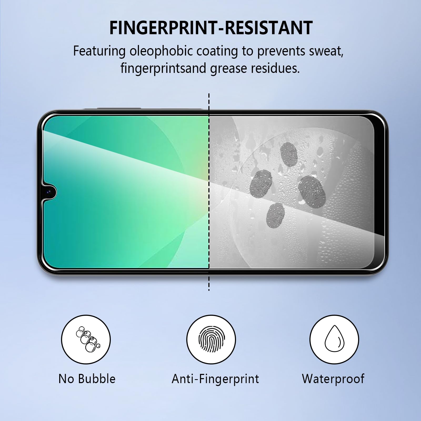 [3 Pezzi Vetro Temperato per Samsung Galaxy A26 5G,Durezza 9H Anti Graffio,Anti-Impronte Senza Bolle,Pellicola Protettiva per Samsung A26 5G