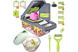 Vegetable Chopper Slicer 16-in-1 with Spice Chopper Set 7 Blades Veggie Dicer Onion Fruit Cutter