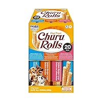 INABA Churu Rolls Snack per Cani, Bastoncini di Pollo in 3 Varietà di Gusti