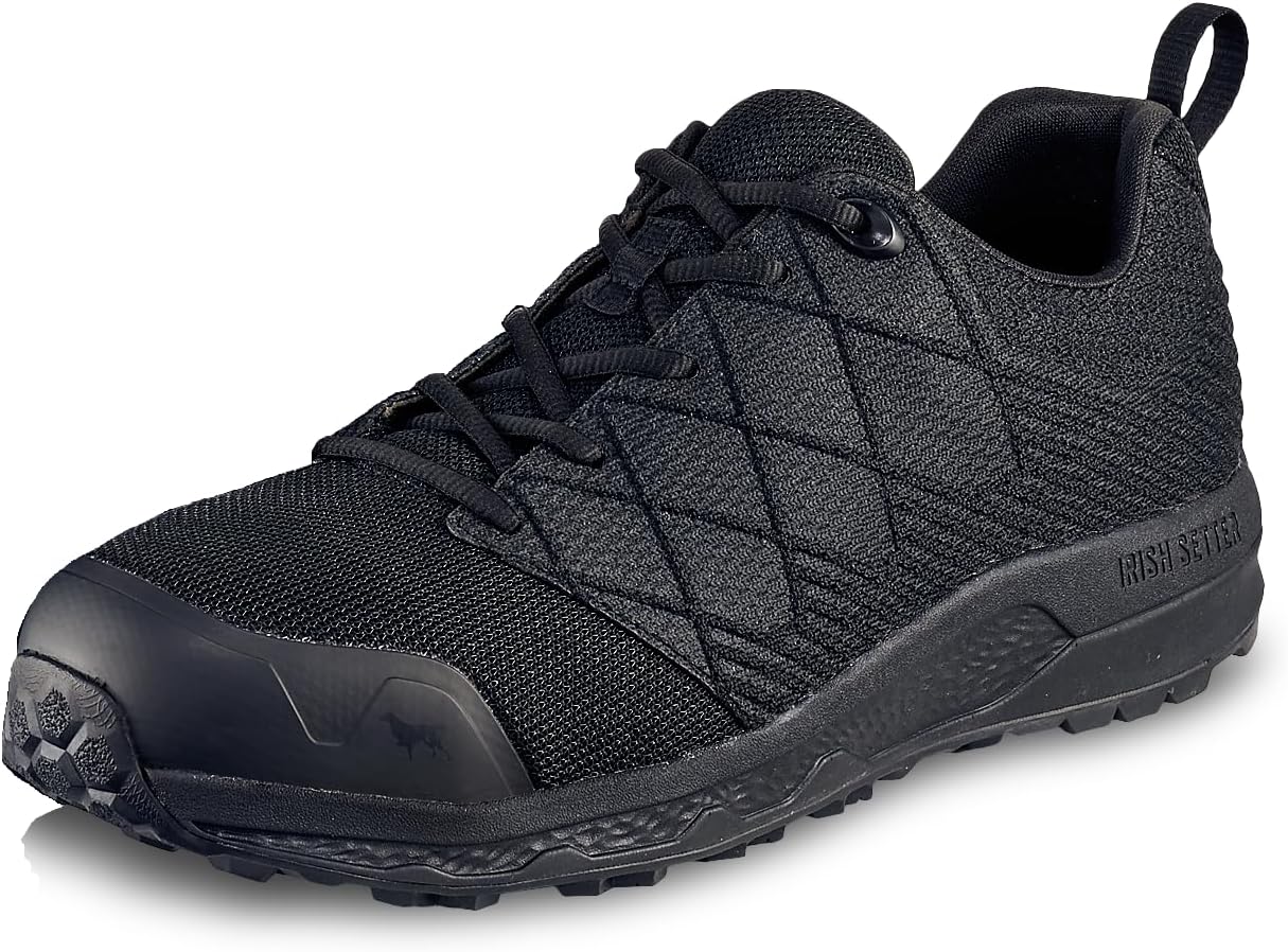 Irish Setter, Nisswa, Women’s, Slip Resistant, Aluminum Safety Toe, Oxford Work Shoe, Black, 7.5 D (Wide)