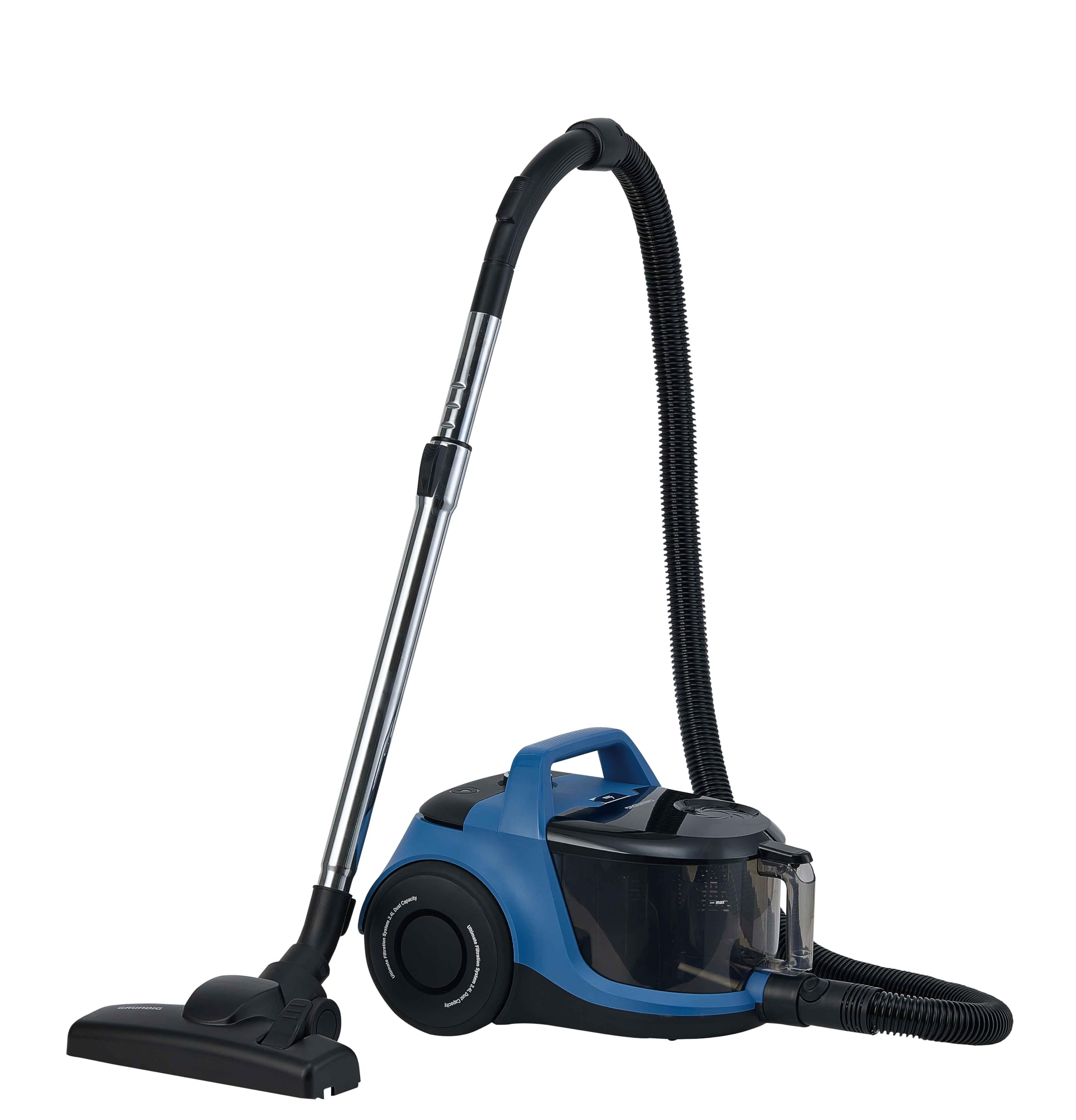 Grundig VCC 6570 Aspirador de Suelo Azul/Negro, 890 W, 3,4 litros