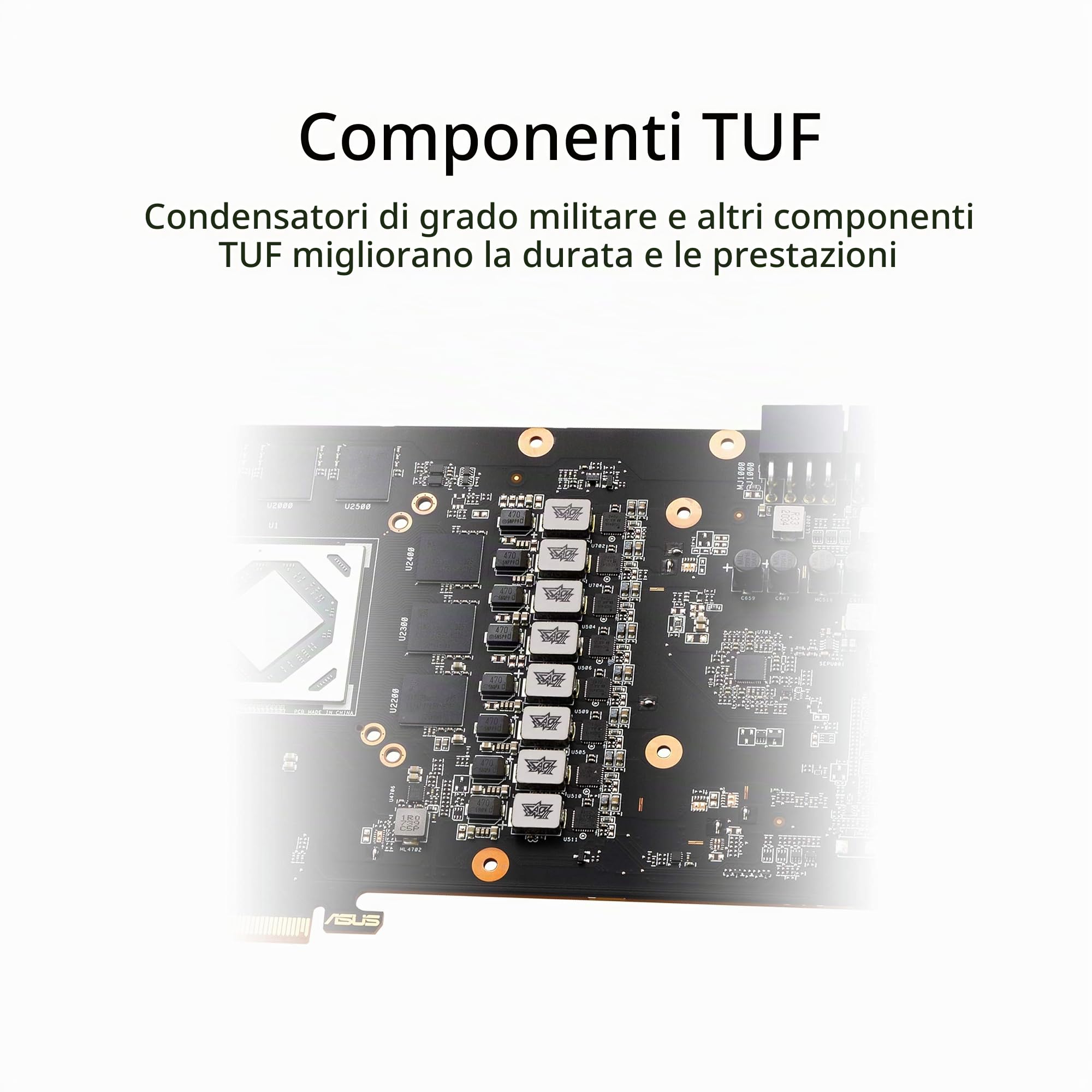 ASUS TUF Gaming AMD Radeon RX 6700 XT OC Edition Scheda Grafica, AMD RDNA 2, PCIe 4.0, 12GB GDDR6, HDMI 2.1, DisplayPort 1.4a, Ventole Axial Tech e Doppi Cuscinetti a Sfera, GPU Tweak II, Nero