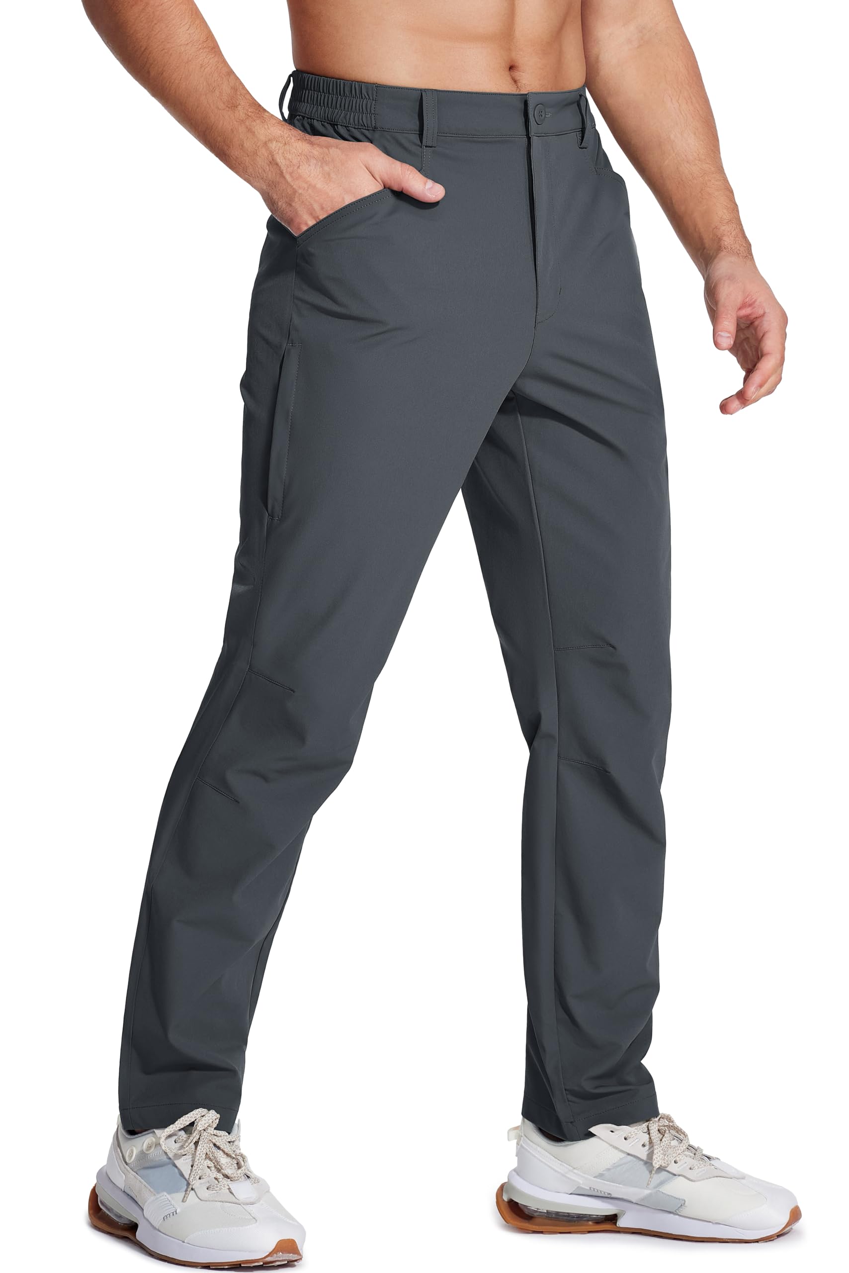 MAGCOMSENMen's Lightweight Hiking Pants with 4 Pockets Water Resistant Quick Dry Fishing Travel Work Outddoor Pants