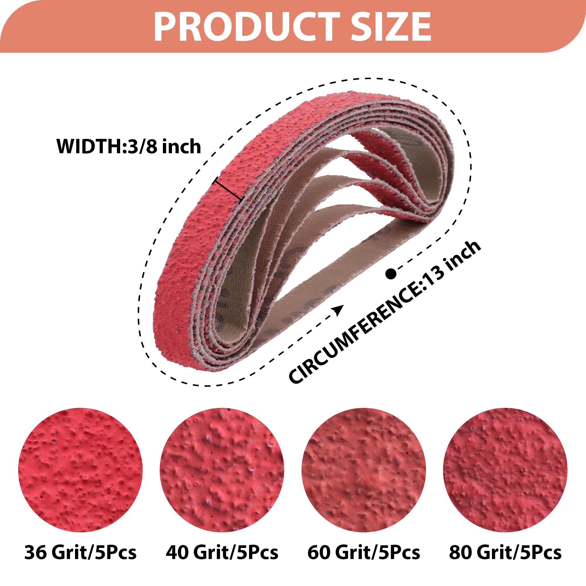 Taokyid Ceramic Sanding Belts - 5 Each -2
