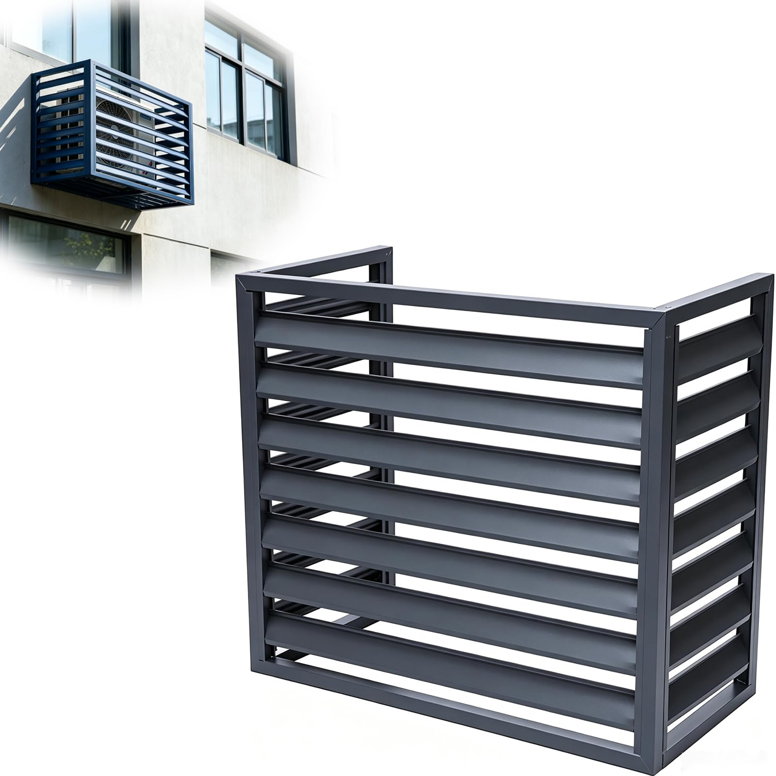 Kgfvesdc Aluminum Air Conditioner Fence Heat Pump Cover,Noise Reduction