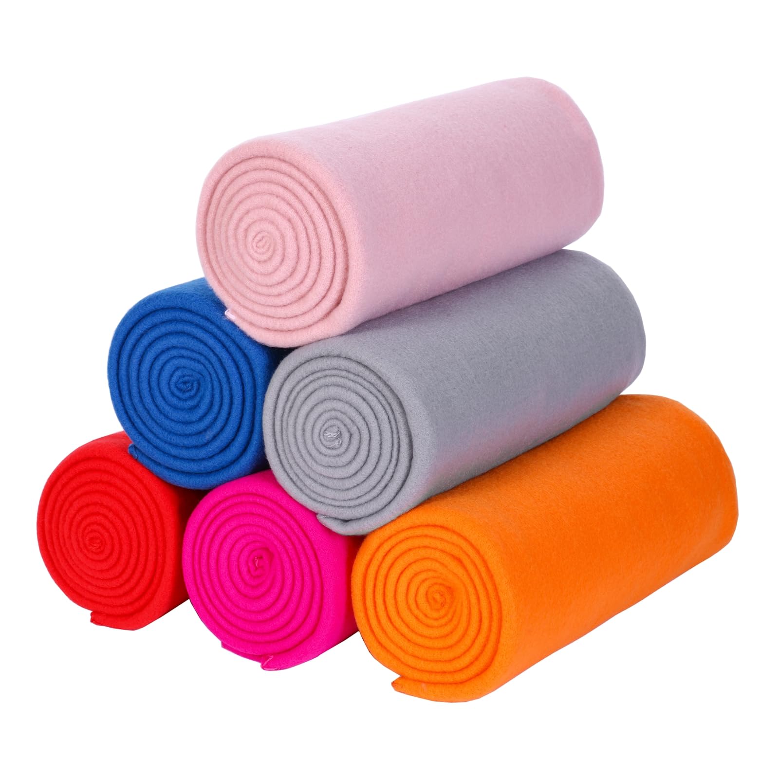 Fleece Throw Blanket 6 Pack Soft Kid Blankets Cozy Lightweight Travel Throw Blanket Bulk Pet Blanket Warm Picnic Small Blanket Solid for Couch Bed Home Sofa Outdoor Wedding 125 X 150 CM Assorted#4