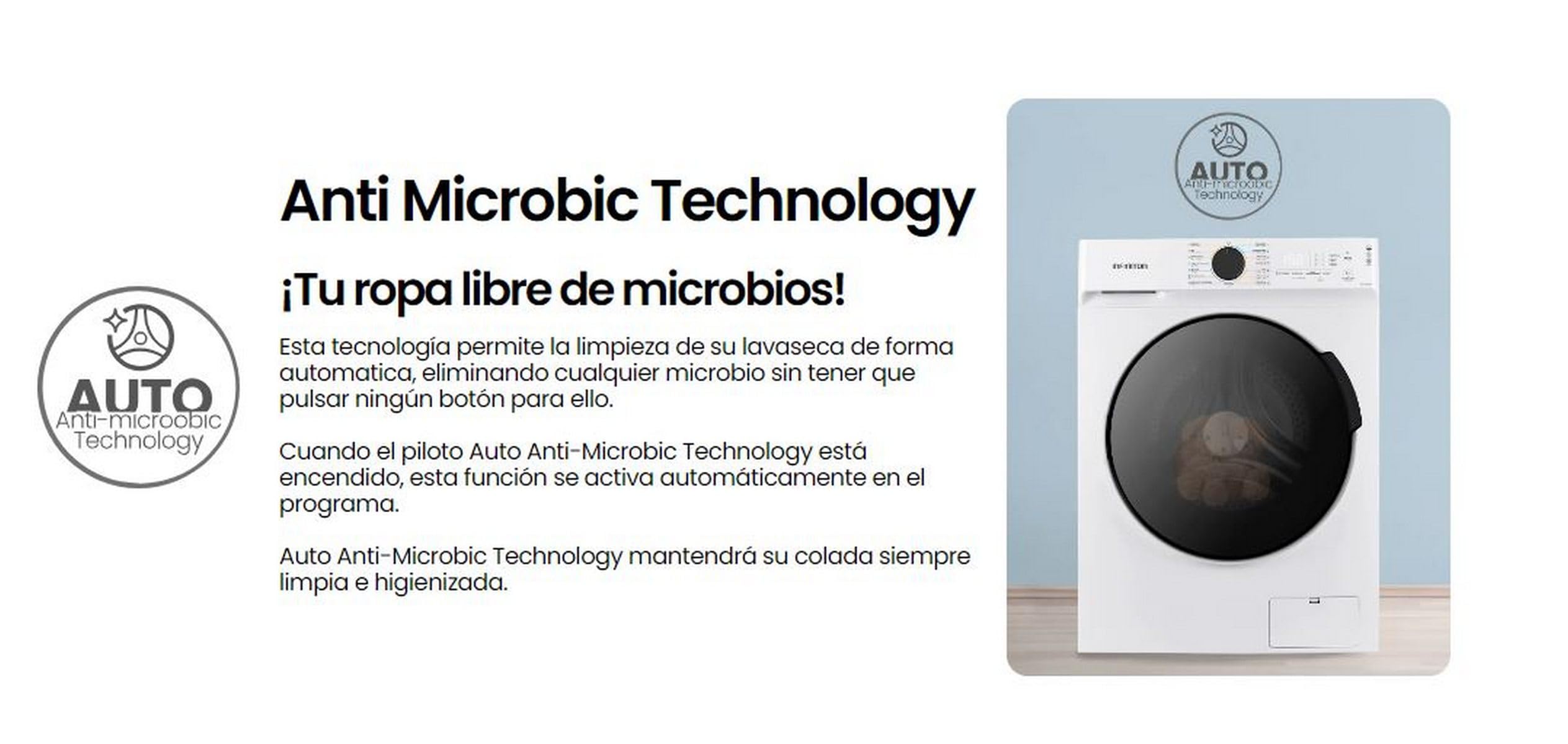 INFINITON Lavaseca WSD-G8A6D4BN, Capacidad 8Kg/6Kg, 1400 rpm, Regulación en altura, panel de mandos electrónico, INVERTER, 15 Programas, A/D, Blanco