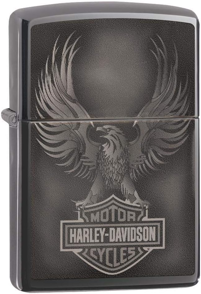 Zippo Harley-Davidson Eagle Wings Pocket Lighter Black