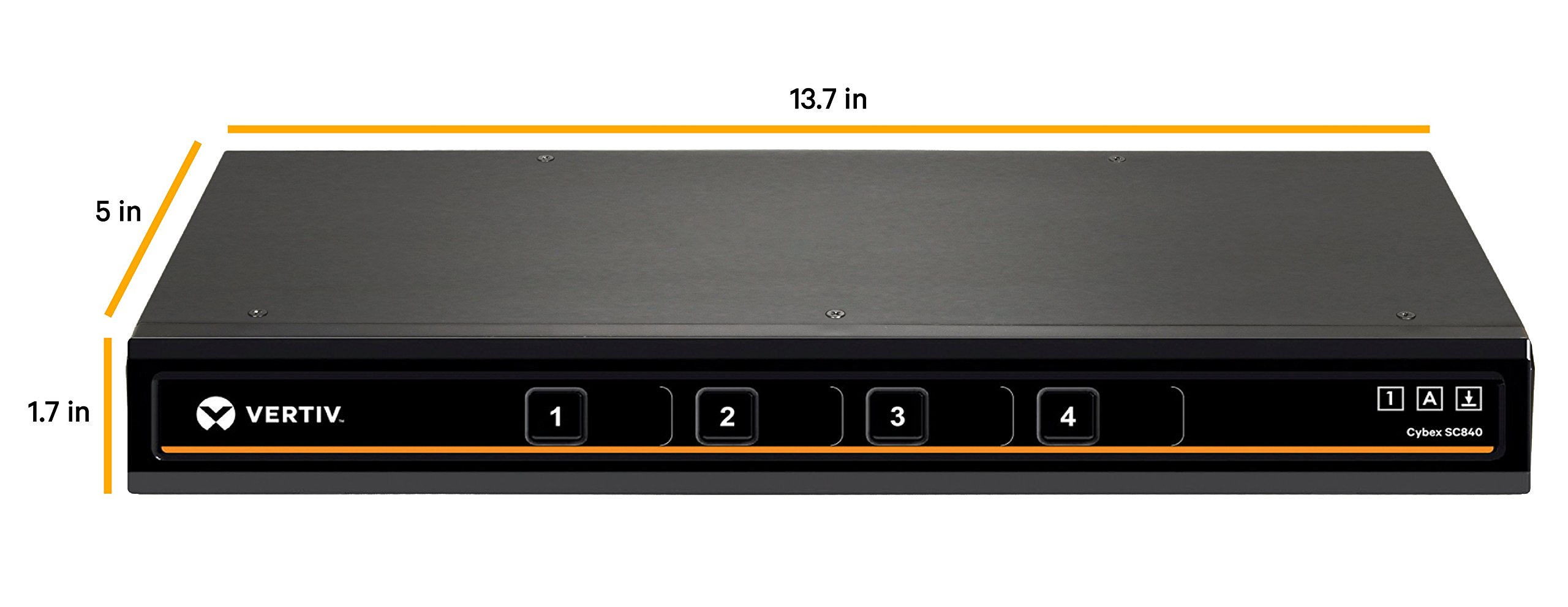 Avocent Vertiv Cybex SC840-001Secure Desktop KVM,Single Head Monitor,4 Port,Dual-Link,Secure Desktop KVM Switch,Common Access Card (CAC),Dedicated Peripheral Port (DPP),True Image Reproduction,Black : Electronics