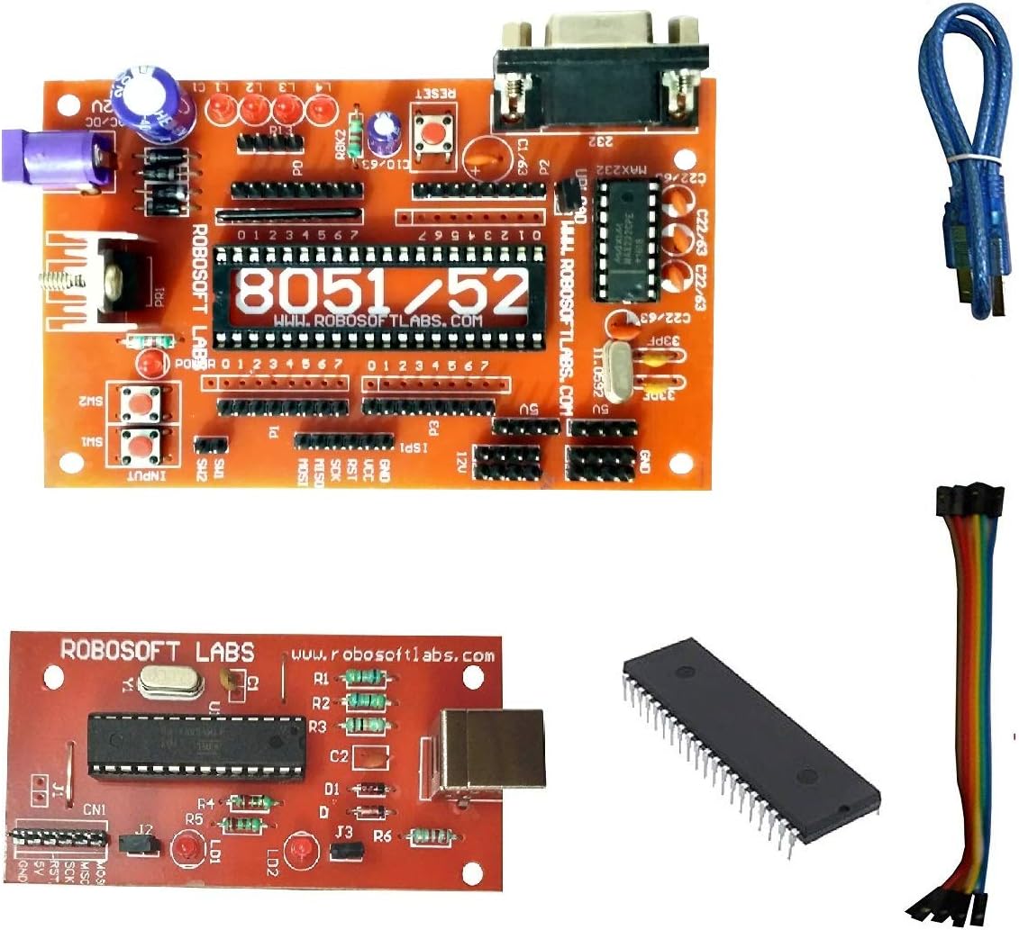 8051/8052 Development Board with AT89S52 (8052), MAX232 IC and PROGRAMMER