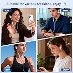USB C Casques pour iPhone 17 16 15 Pro Max, 2 Ecouteurs filaires de paquet USB C Casques filaires avec Microphone & Télécommande, sons isolants pour iPad Pro/iPad Air, pour Galaxy S26 S25 S24 S23