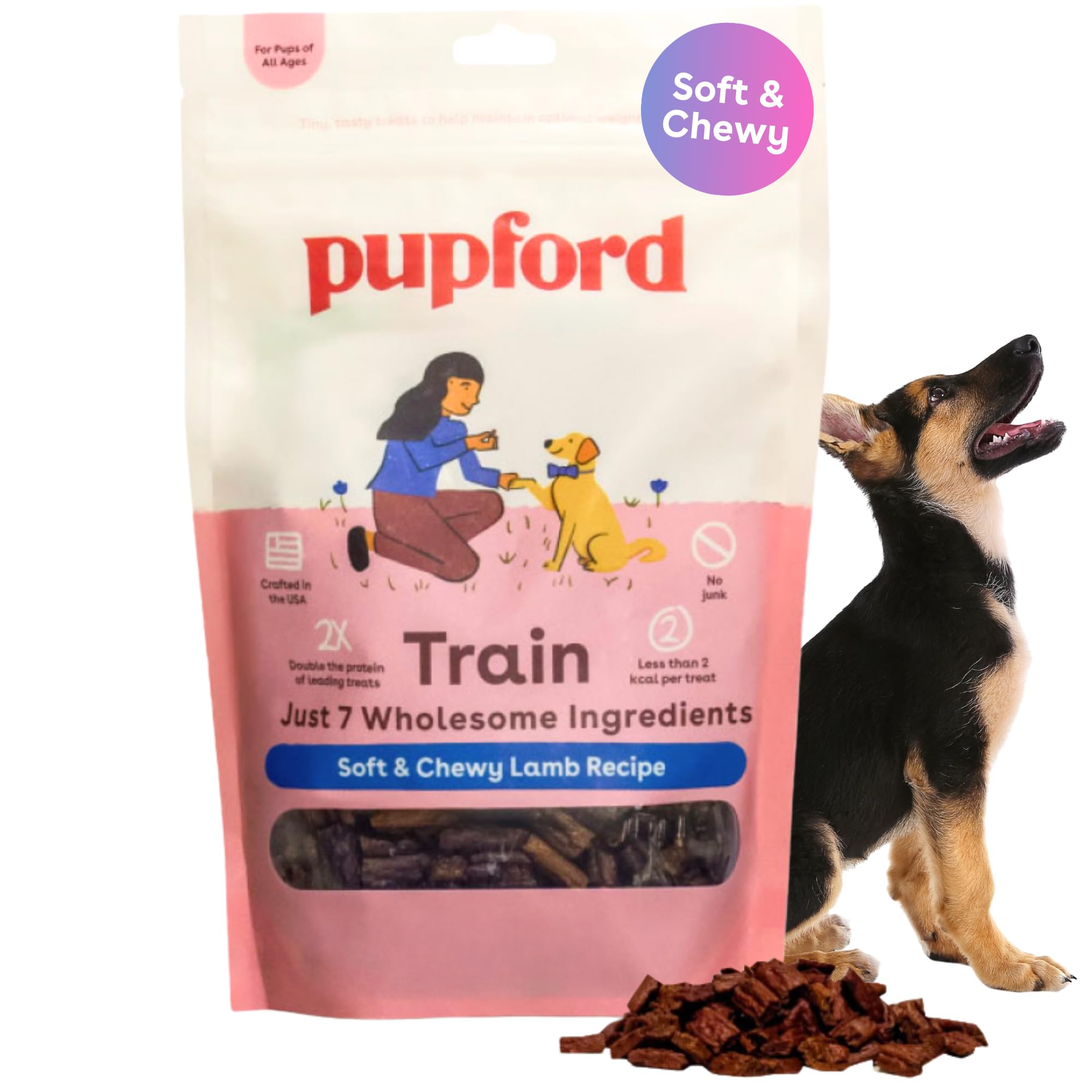 Pupford Soft &amp; Chewy Training Treats for Dogs &amp; Puppies (Lamb, 10 oz)