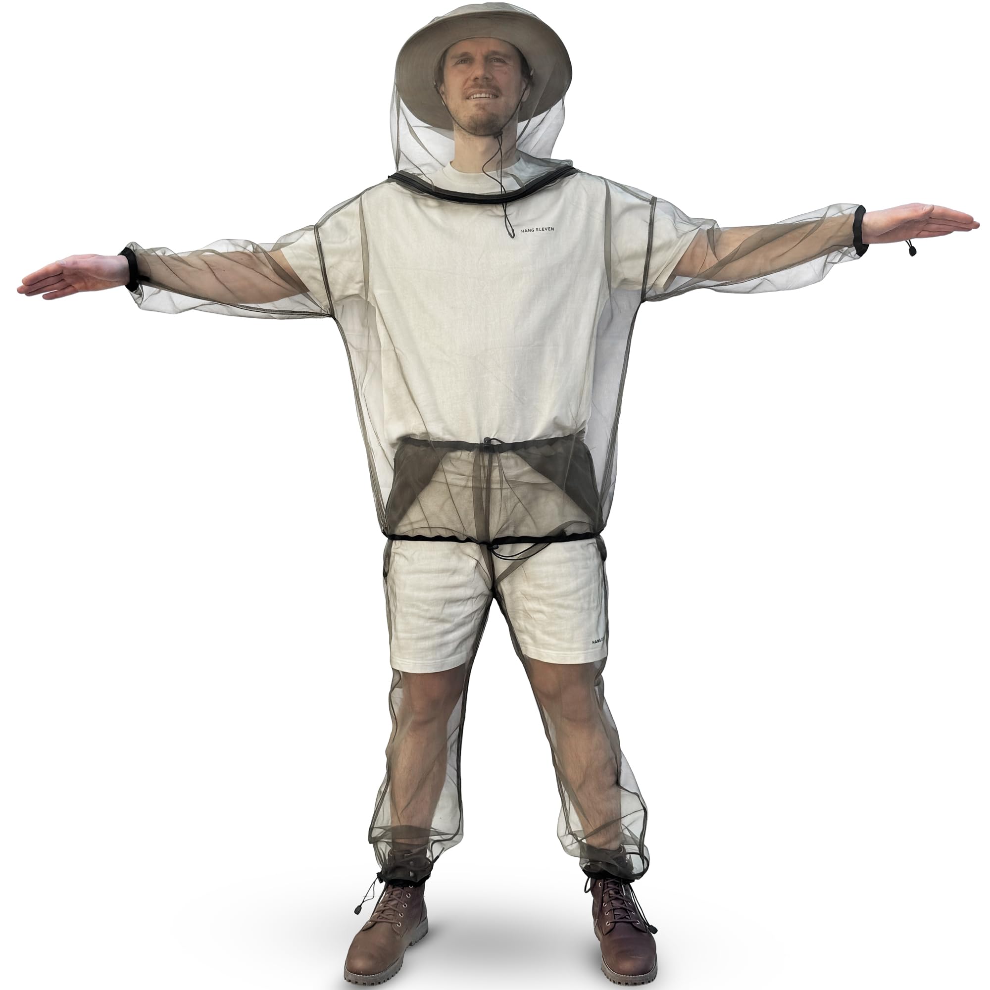 Universal Backpackers Traje Mosquitero para Protección contra Insectos - Chaqueta & Pantalones de Malla para Hombres y Mujeres - Ropa Resistente para Exteriores