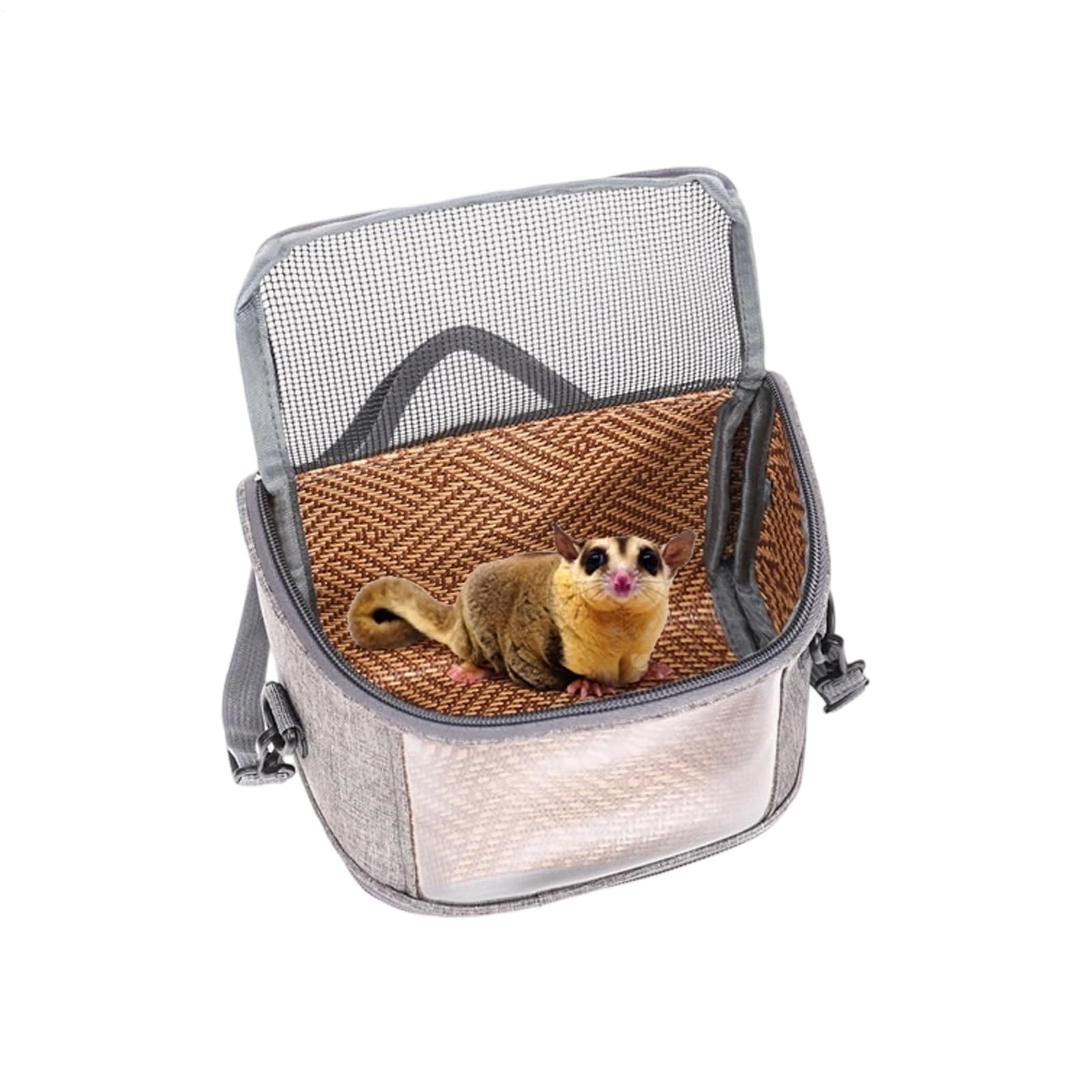 Sac de voyage portable oiseaux doté d'une grande fenêtre transparente