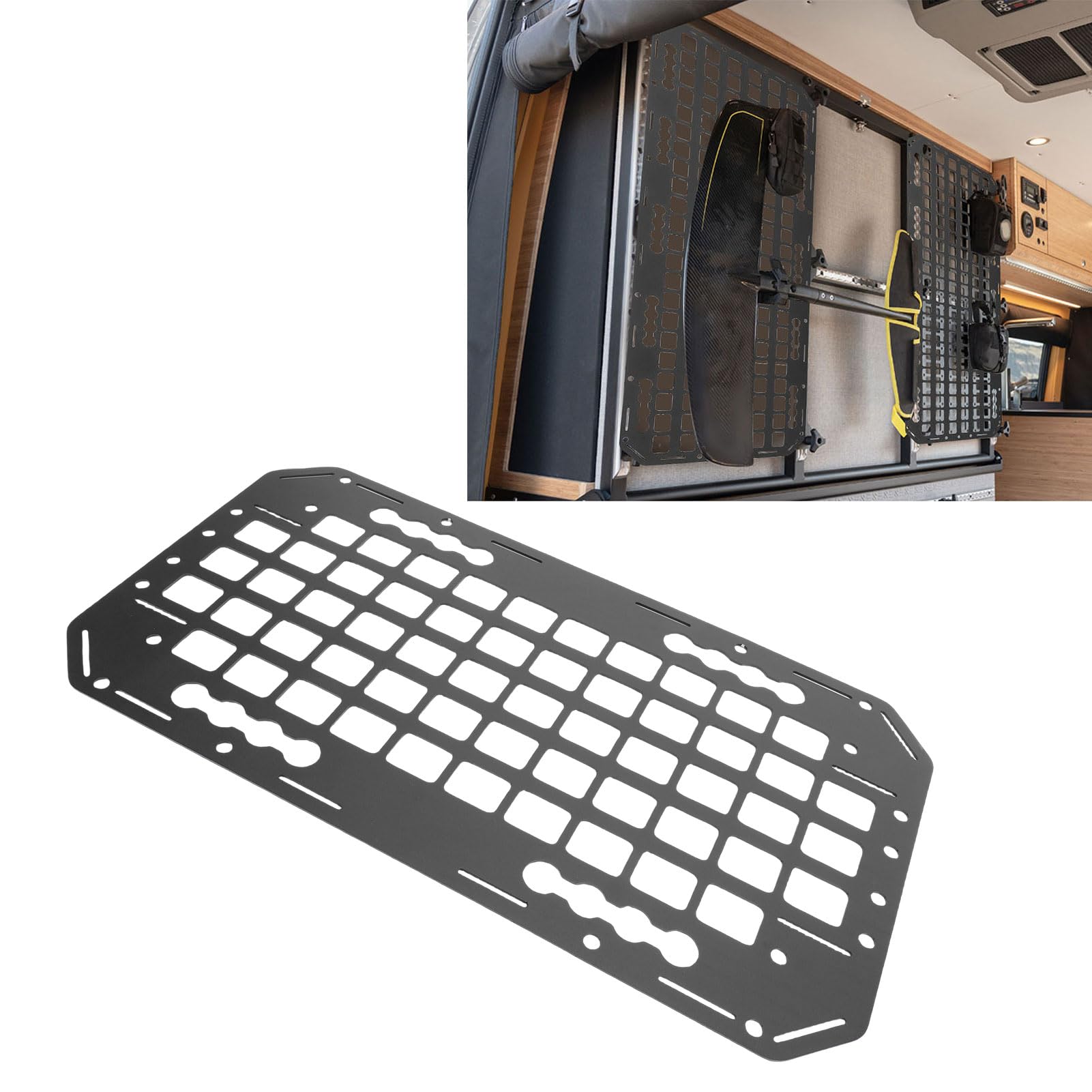 LKW-Ladeflächen-Molle-Panel, Rack-Aluminium-L-Schienenfahrzeug, modulares Aufbewahrungspanel für die Organisation von LKW-Auto-Wohnmobil-Garagen