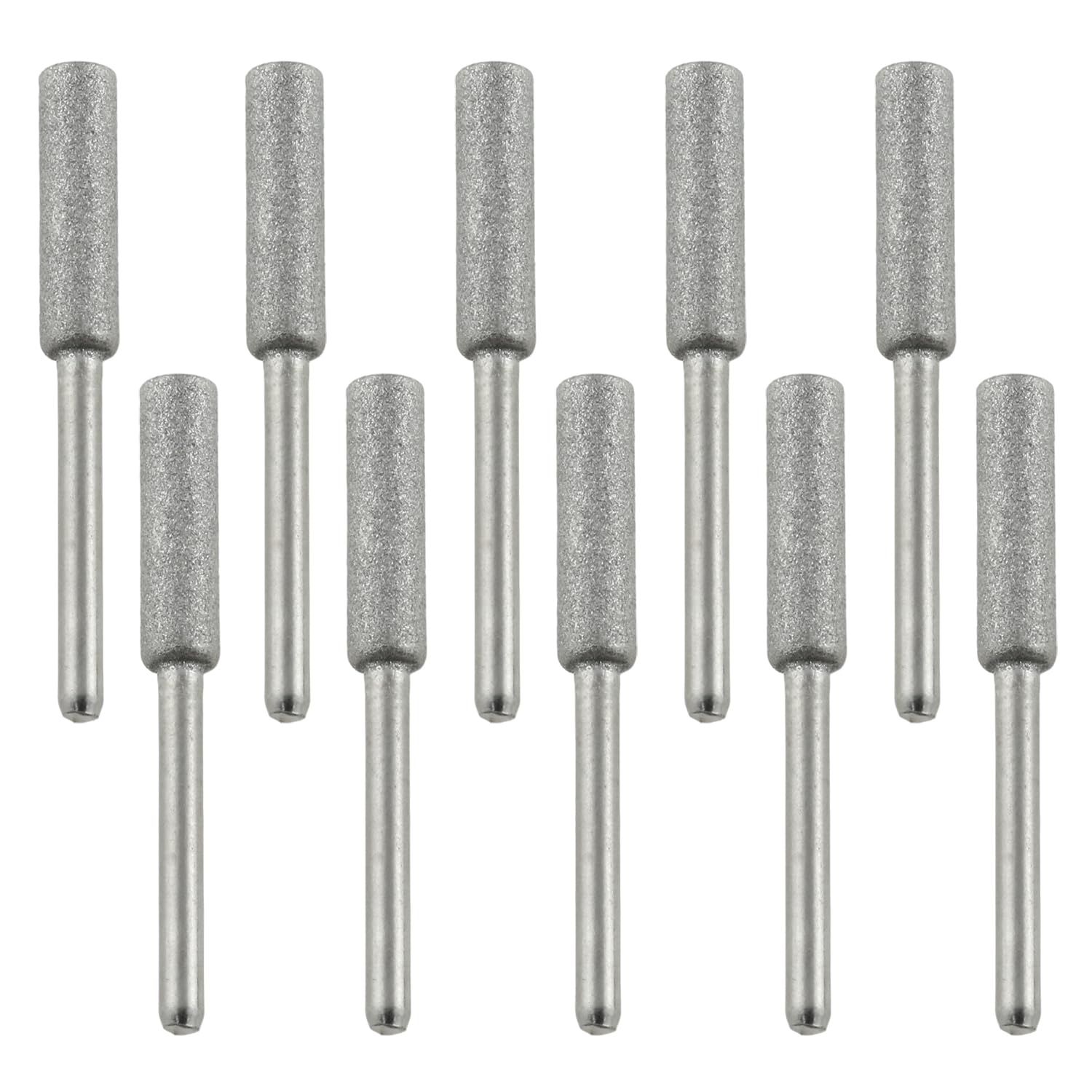 10pcs Chainsaw Sharpener Stone 7/32 Inch (5.5 mm) Chainsaw Bit Sharpener Grinding Stone Chain Saw Sharpening Tool