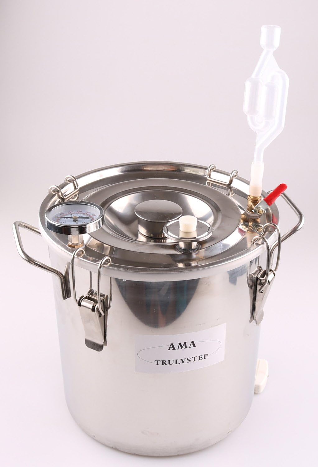 Spare Parts for Moonshine Still/Home Distiller: Stainless Fermenter Pot Boiler & Thermometer & Airlock (fit 2 Pots Distiller, 2 Gallon 10 Litres)