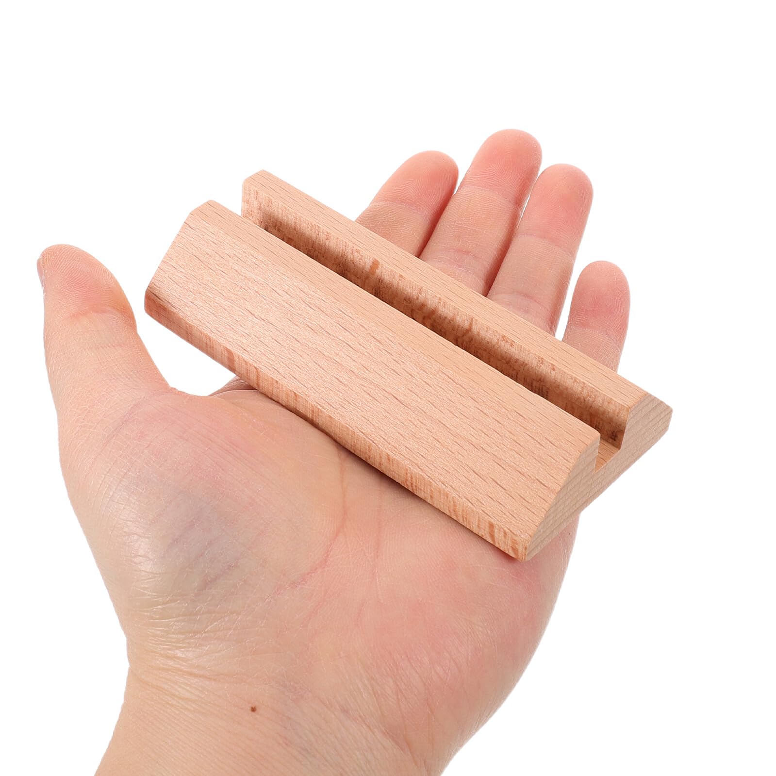6 Pezzi Porta Biglietti da Visita in Legno di Faggio 10 Cm Espositore per Carte da Scrivania Porta Centrotavola per Eventi Matrimoni Ufficio Negozio