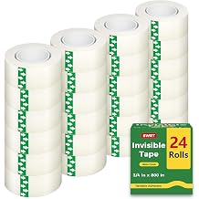 SWRT Invisible Tape Refills, 24 Rolls, 3/4 in x 800 in, Matte Finish