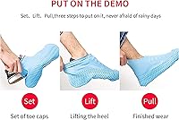 Vista 6 de GabeFish Cubierta impermeable reutilizable de silicona para zapatos Ourdoor Negro Grande