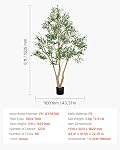 Arbre d'Olivier Artificiel VEVOR 6FT avec Pot Noir, Grand Arbre Fausse avec Tronc en Bois Naturel & Feuilles et Fruits Vrais, Plante Fausse Intérieure pour Maison, Bureau, Salon, Décor d'Angle