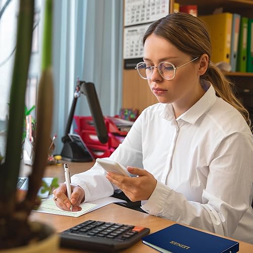 Miniatura 7 de Skyygemm 200 hojas de libro mayor de 5 x 8.5 pulgadas, hojas adicionales de libro mayor de papel para contabilidad, bloc columnar para cuentas